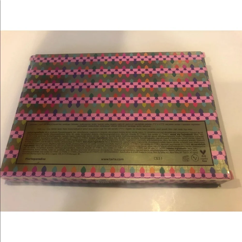 TARTE Turn Up The Glam Eyeshadow Palette Brush Kit $54 Val